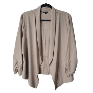 Michele Beige Lightweight Open Front Blazer Size XXL